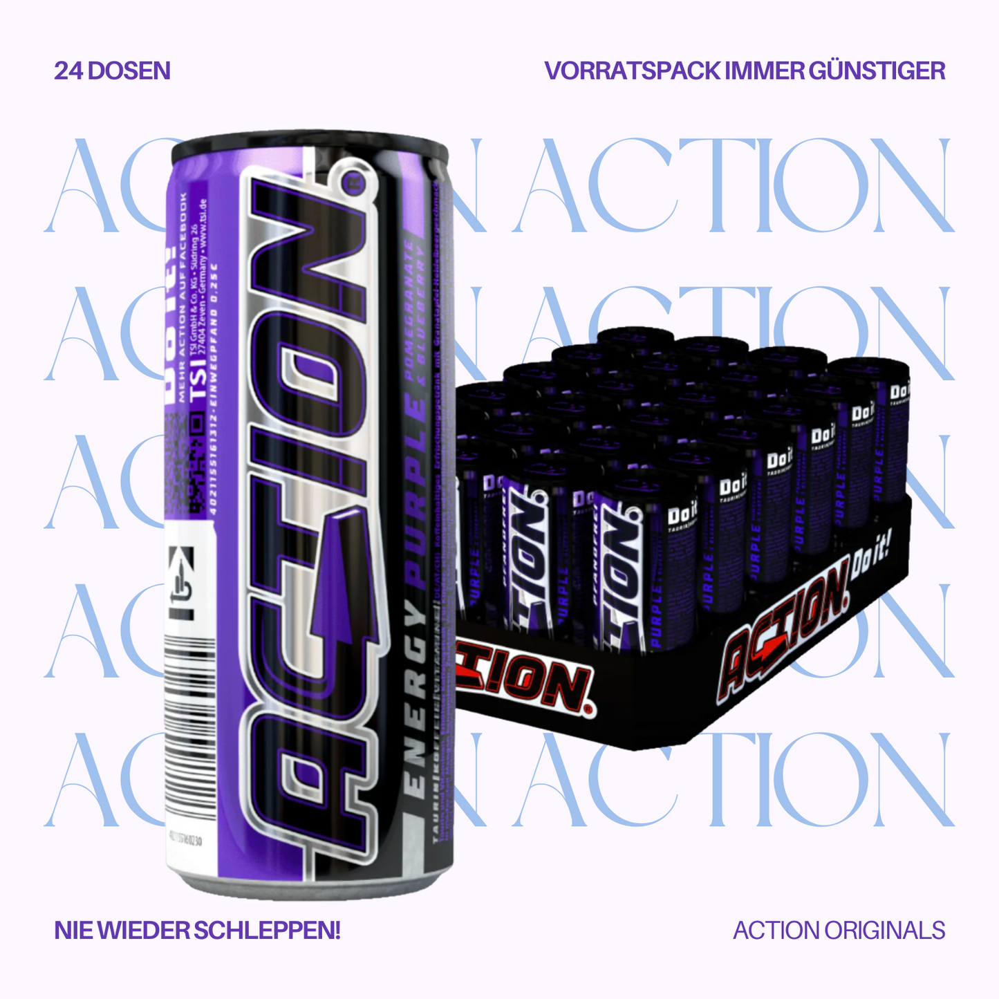 ACTION Purple - 24 x 500ml