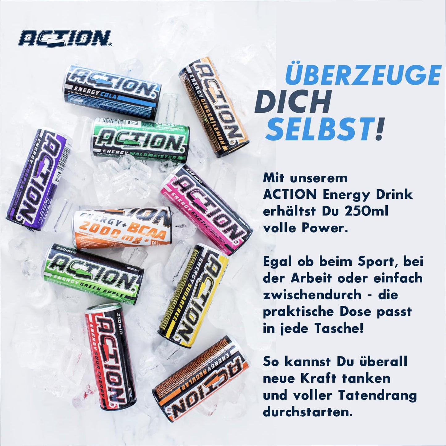 ACTION Energy Drink 6er Mix - 24 x 250ml