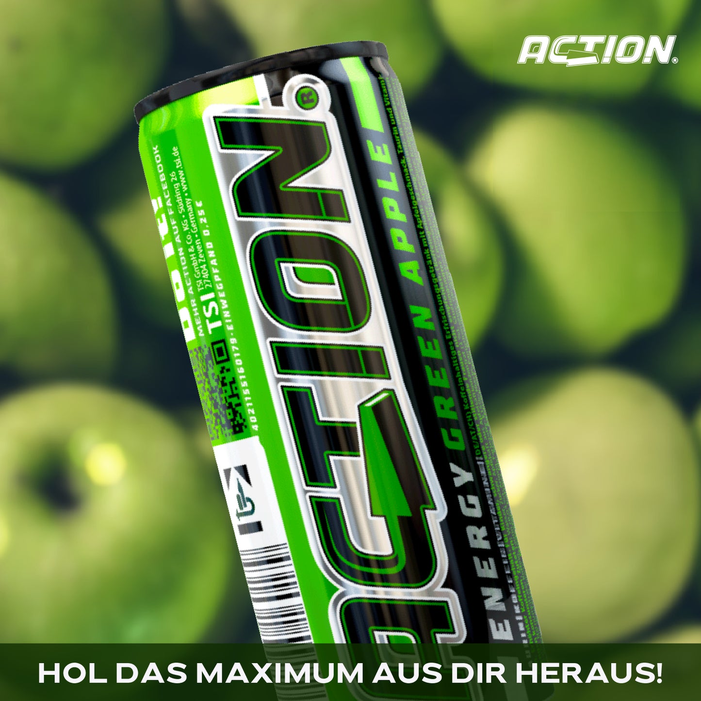 ACTION Green Apple - 24 x 250ml