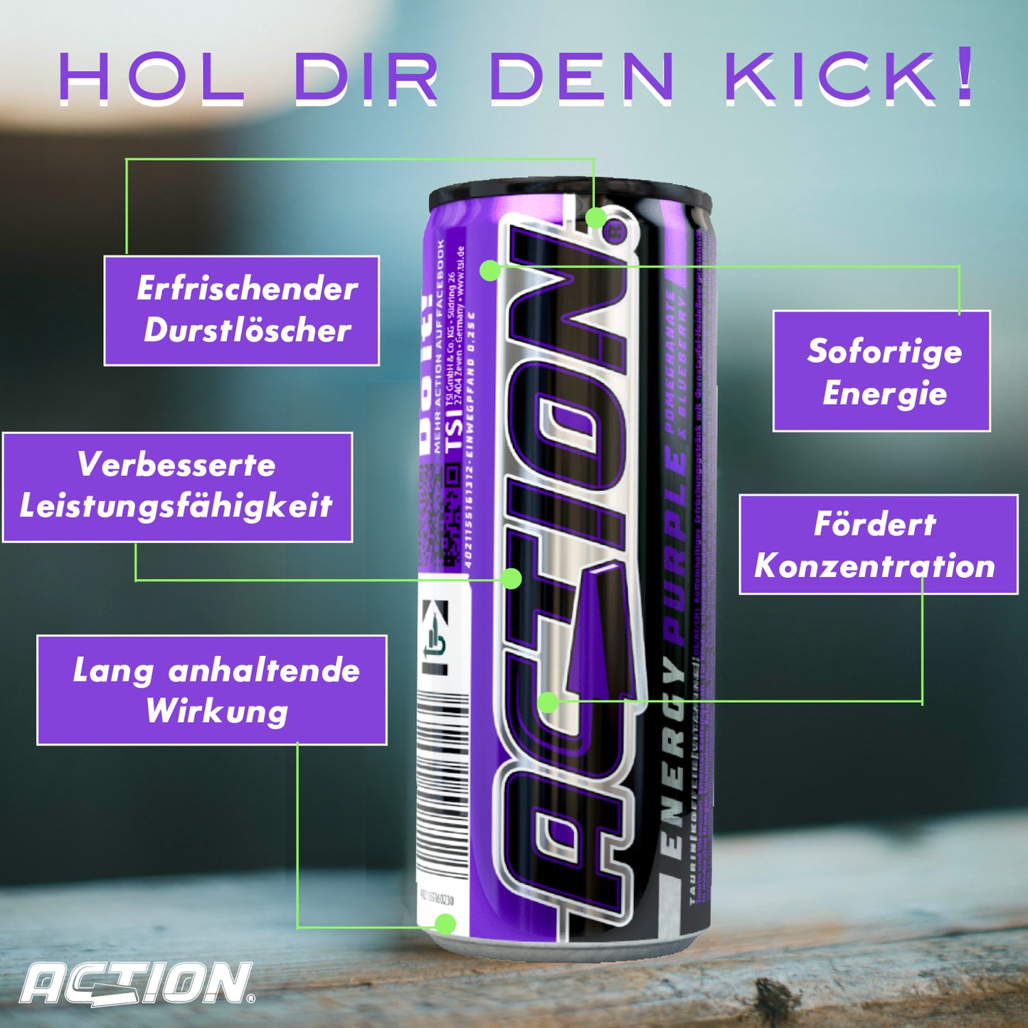 ACTION Purple - 24 x 250ml