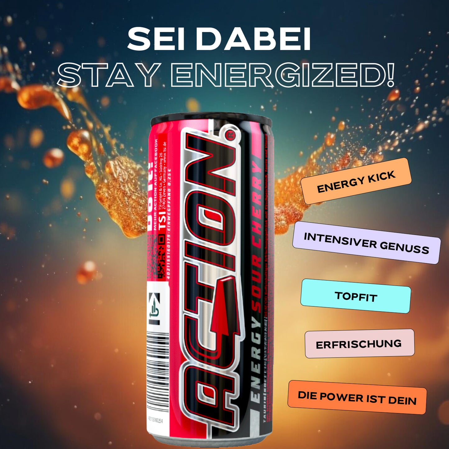 ACTION Sour Cherry - 24 x 250ml