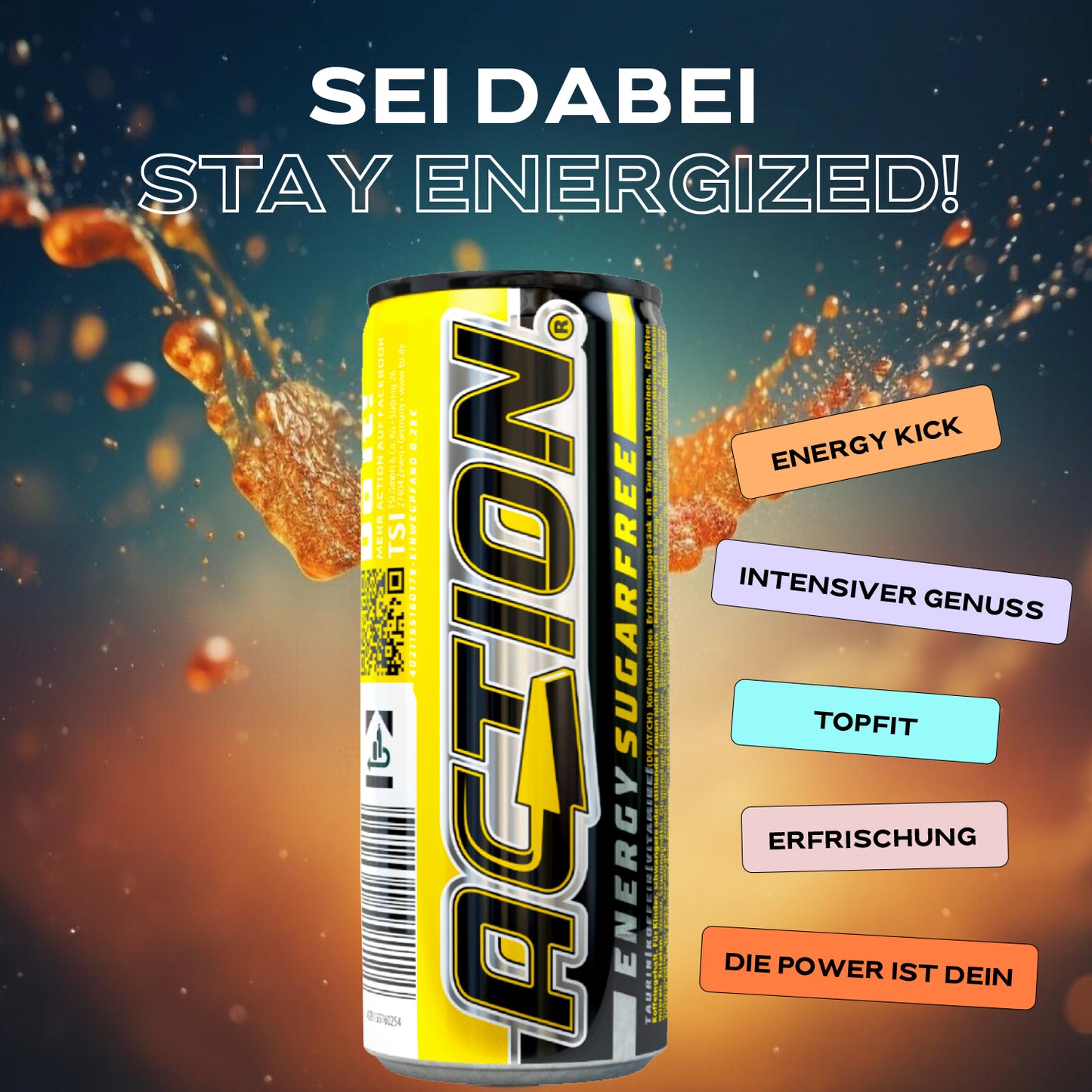 ACTION Sugarfree - 24 x 250ml