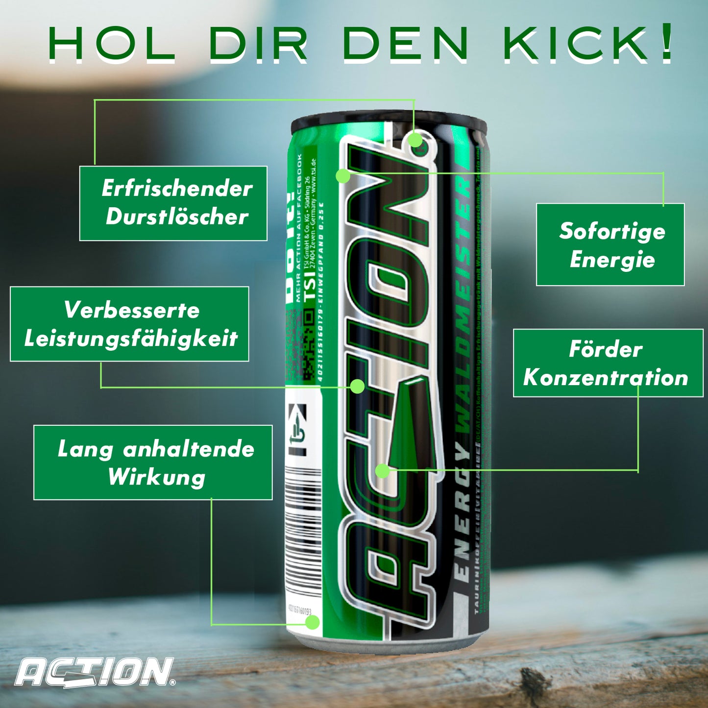 ACTION Waldmeister - 24 x 250ml