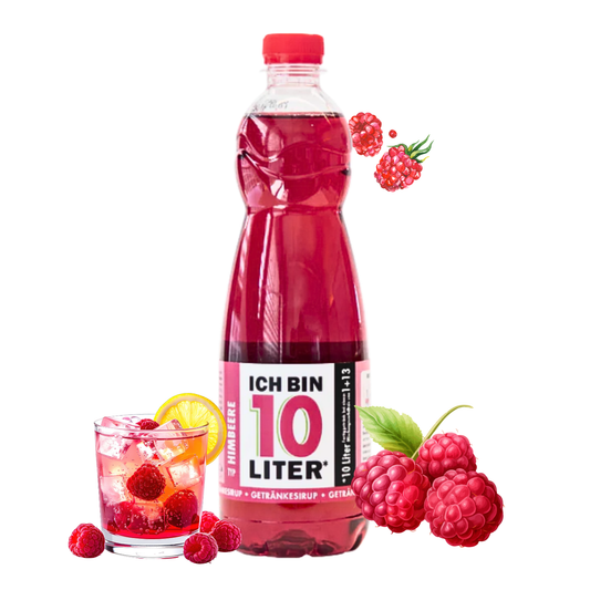 ICH BIN 10 LITER Himbeere Sirup 6 x 0,7l