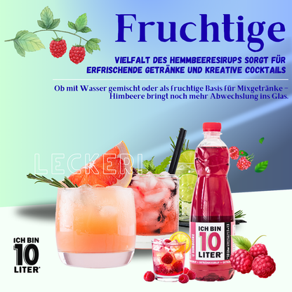 ICH BIN 10 LITER Himbeere Sirup 6 x 0,7l