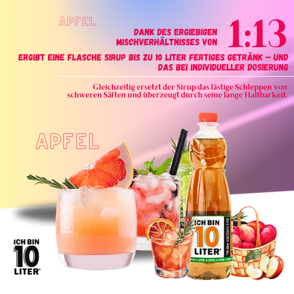 ICH BIN 10 LITER Apfel Sirup 6 x 0,7l