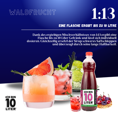 ICH BIN 10 LITER Waldfrucht Sirup 6 x 0,7l
