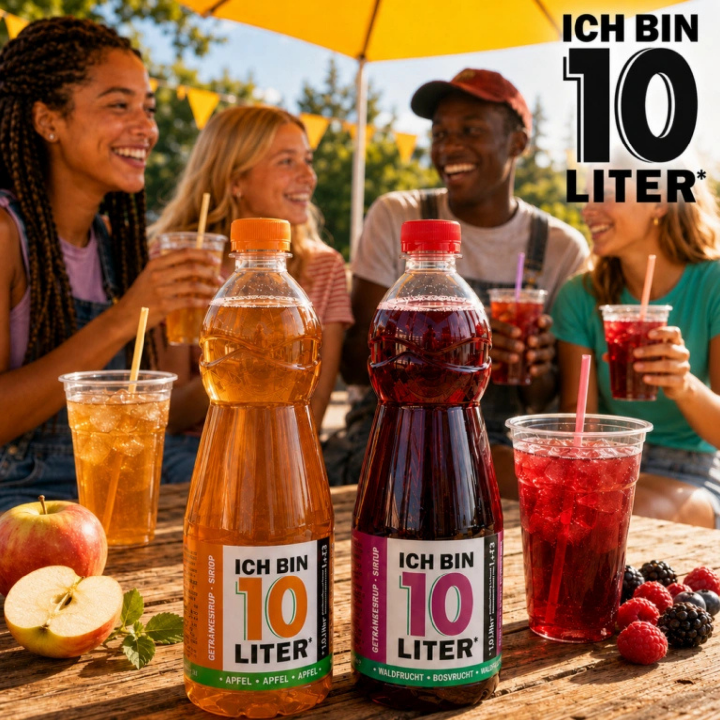 ICH BIN 10 LITER Waldfrucht Sirup 6 x 0,7l