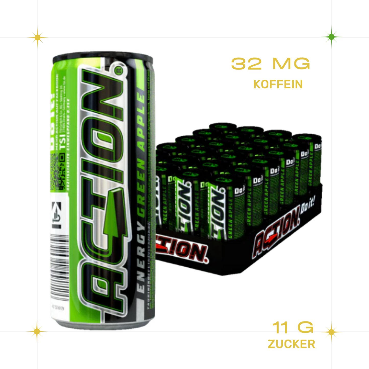 ACTION Green Apple - 24 x 250ml