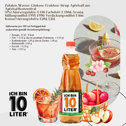ICH BIN 10 LITER Apfel Sirup 6 x 0,7l