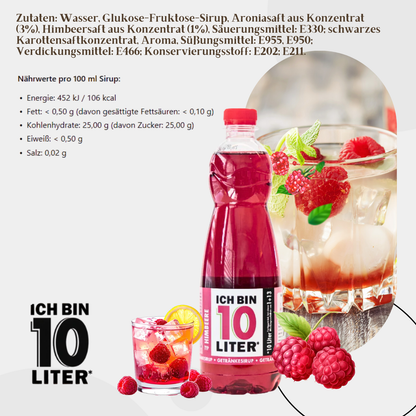 ICH BIN 10 LITER Himbeere Sirup 6 x 0,7l